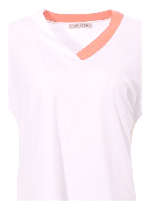 T-shirt in cotone bicolore LA FILERIA | 6028980565001